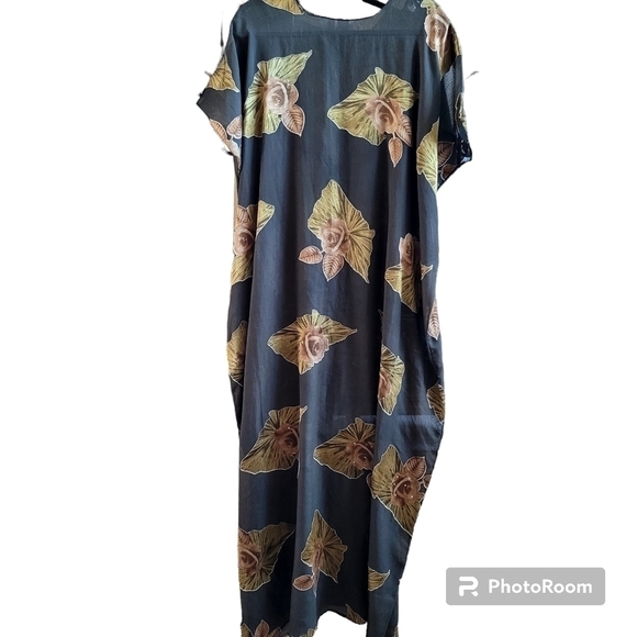 Other - One Size Floral Tropical Black Rhinestone Coverup Kimono Beachy Boho Vacation